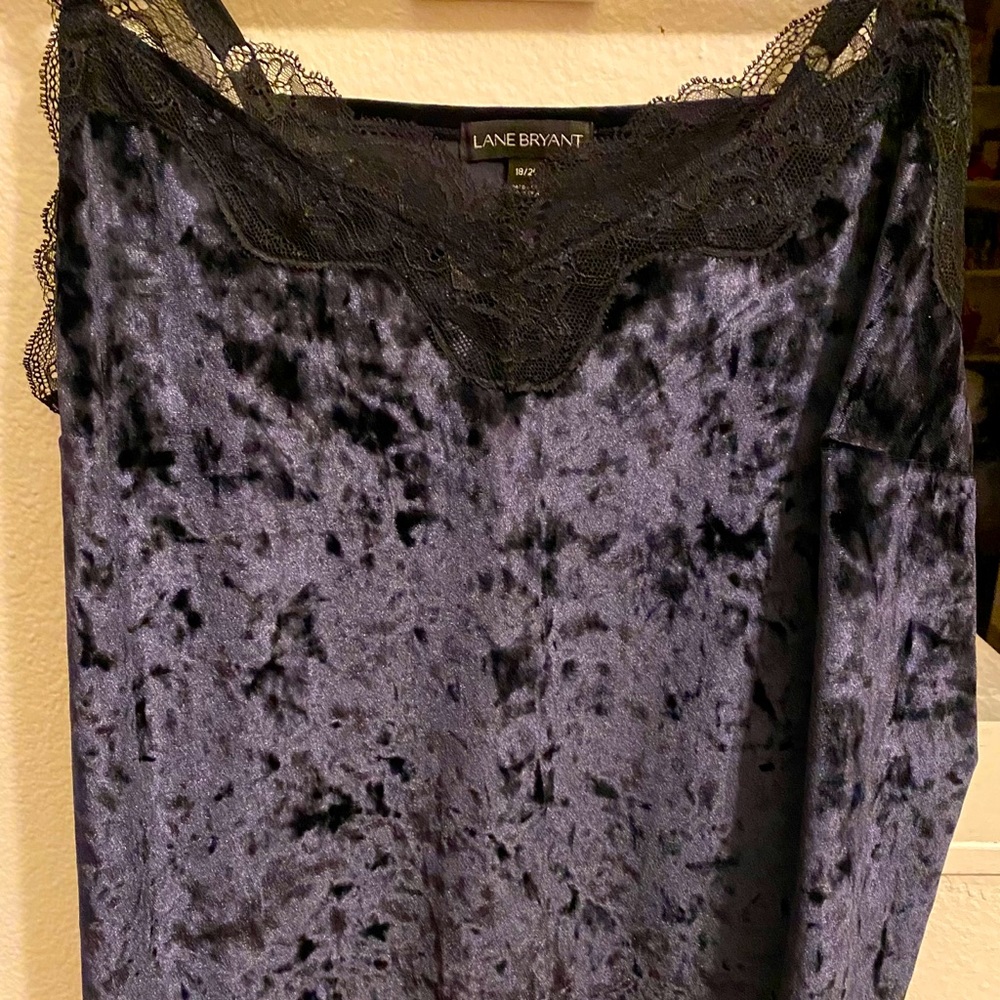 Lane Bryant velvet & lace tank top